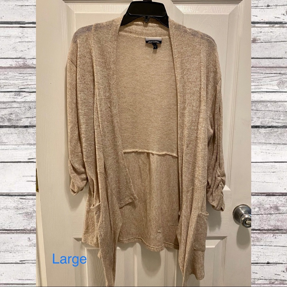 Tan Flowy Cardigan